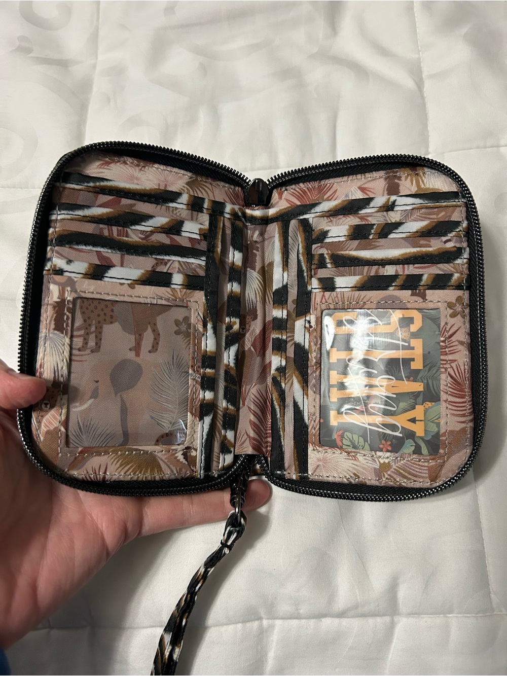 Lug Stretch Copper Crossbody and Rodeo Zebra-Print Wristlet EUC - Picture 6 of 6